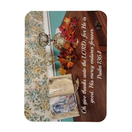 詩篇136:1主与えに感謝していよ、彼は主である マグネット (縦)