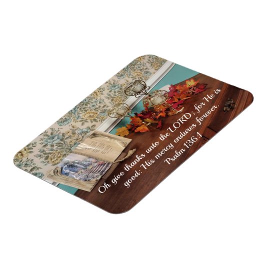 詩篇136:1主与えに感謝していよ、彼は主である マグネット (左側)