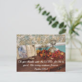 詩篇136:1 主に感謝せよ、主は良く、 その慈しみは永に尽きない。 ポストカード (スタンド正面)