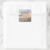 詩篇138:3あなたは湖のはっきりした上に日没させた スクエアシール (バッグ)