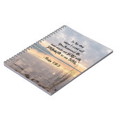 詩篇138:3あなたは湖のはっきりした上に日没させた ノートブック (左側)