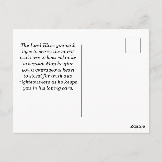 詩篇138:3あなたは湖のはっきりした上に日没させた ポストカード (裏面)