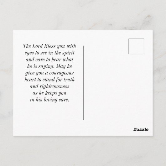 詩篇138:3あなたは私に答えて、私を作はっきりしたった ポストカード (裏面)