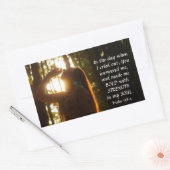 詩篇138:3あなたは私に答えて、私を作はっきりしたった 長方形シール (封筒)