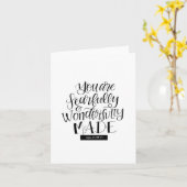 詩篇139章 恐ろしくも素晴らしく造られたカード カード (黄色い花)