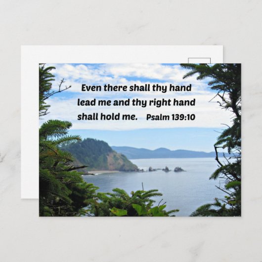 詩篇139:10たとえそなたの手が私を導く シーズンポストカード (正面/裏面)