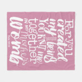 詩篇139:13あなたのために私の最も悪い存在を作った フリースブランケット (正面(横))