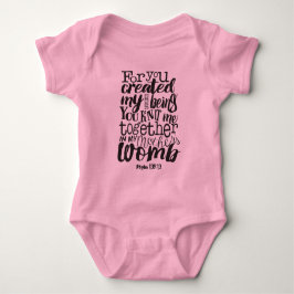 詩篇139:13あなたのために私の最も悪い存在を作った ベビーボディスーツ