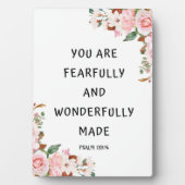 詩篇139:14あなたは恐ろしく、素晴らしく フォトプラーク (正面)