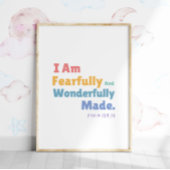 詩篇139:14キッズバイブル聖句キリスト教子供部屋ポー ポスター