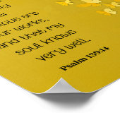 詩篇139:14恐ろしく素晴らしく作られた ポスター (角)