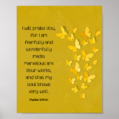 詩篇139:14恐ろしく素晴らしく作られた ポスター (正面)