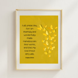 詩篇139:14恐ろしく素晴らしく作られた ポスター