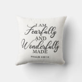 詩篇139:14私は恐ろしく、すばらしく作られている クッション (裏面)