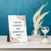 詩篇139:14, あなたは恐ろしくも素晴らしく造られている フォトプラーク (側面)