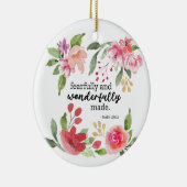 詩篇139:14 – 恐ろしく素晴らしい作り セラミックオーナメント (右)