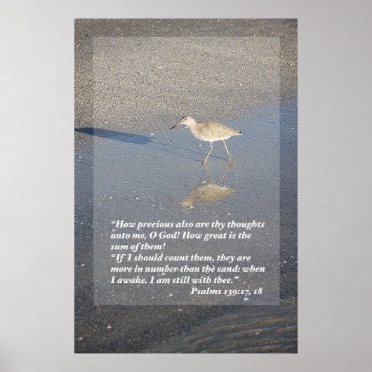 詩篇139: 17-18プリント ポスター (正面)