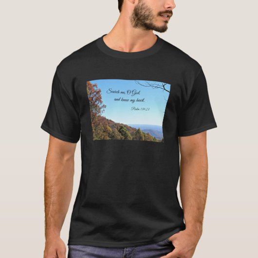 詩篇139:23神よ、わたしを探し求めよ… Tシャツ (正面)