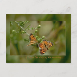 詩篇139:9 -10もし朝の翼の上に立つ ポストカード