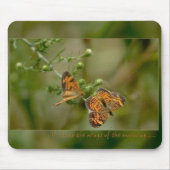 詩篇139:9 -10もし朝の翼の上に立つ マウスパッド (正面)