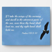 詩篇139:9-10朝もしの翼を取る フォトプラーク (正面)