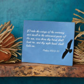 詩篇139:9-10朝もしの翼を取る フォトプラーク (側面)