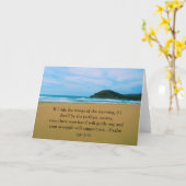 詩篇139: 9-10美しい聖書の引用 カード (黄色い花)