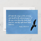 詩篇139:9-10 もし朝の翼を取って ポストカード (正面/裏面)