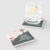 詩篇13:5-6わたしはあなたの絶え間ない愛を信頼する ストーンコースター (横)