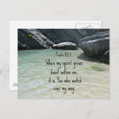 詩篇142:3私の霊が弱くなると….. ポストカード (正面/裏面)