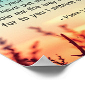 詩篇143:8あなたの絶え間ない愛の日の出の言葉 ポスター (角)