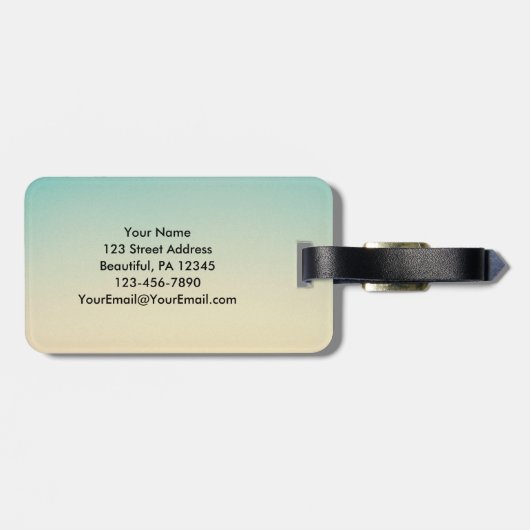 詩篇143:8あなたの絶え間ない愛の日の出の言葉 ラゲッジタグ (裏面横)