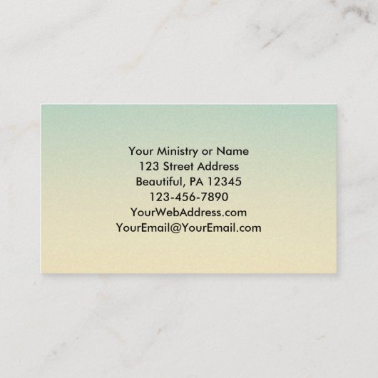 詩篇143:8あなたの絶え間ない愛の日の出の言葉 名刺 (裏面)