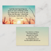 詩篇143:8あなたの絶え間ない愛の日の出の言葉 名刺 (正面/裏面)