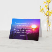 詩篇143:8あなたの絶え間ない愛の言葉、聖なる書物、 経典 カード (黄色い花)