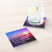 詩篇143:8あなたの絶え間ない愛の言葉、聖なる書物、 経典 ガラスコースター (アングル)