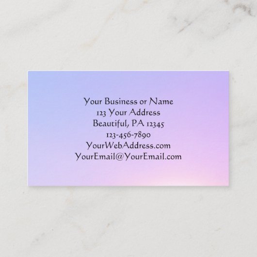 詩篇143:8わたしは聖書の聖句に信頼を置いた 名刺 (裏面)