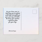 詩篇143:8わたしは聖書の聖句よ、あなたがたに信頼を置いた ポストカード (裏面)