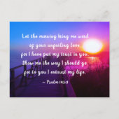 詩篇143:8わたしは聖書の聖句よ、あなたがたに信頼を置いた ポストカード (正面)