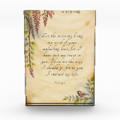 詩篇143:8キリスト教聖書聖句アート フォトブロック (正面)