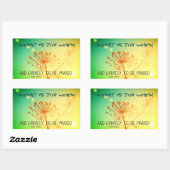 詩篇145:3大いに賞賛される、聖書の聖句 長方形シール (シート)