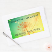 詩篇145:3大いに賞賛される、聖書の聖句 長方形シール (封筒)