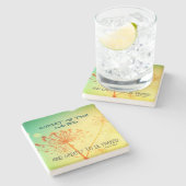 詩篇145:3素晴らしは主であり、聖書の聖句である ストーンコースター (横)