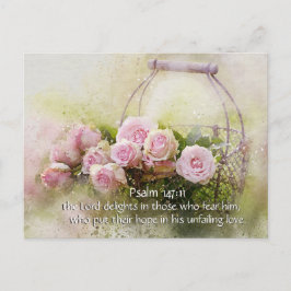 詩篇147:11彼の絶え間ない愛に希望を、聖なる書物、 経典 ポストカード