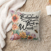 詩篇147:3キリスト教の聖書聖句のイメージ クッション (ブランケット)