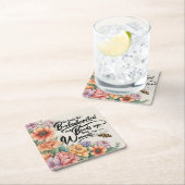 詩篇147:3キリスト教の聖書聖句のイメージ スクエアペーパーコースター (インサイチュ)