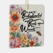 詩篇147:3キリスト教の聖書聖句のイメージ セラミックオーナメント (右)