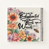 詩篇147:3キリスト教の聖書聖句のイメージ ノートブック (裏面)