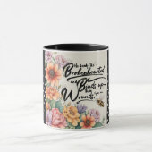 詩篇147:3キリスト教の聖書聖句のイメージ マグカップ (中央)