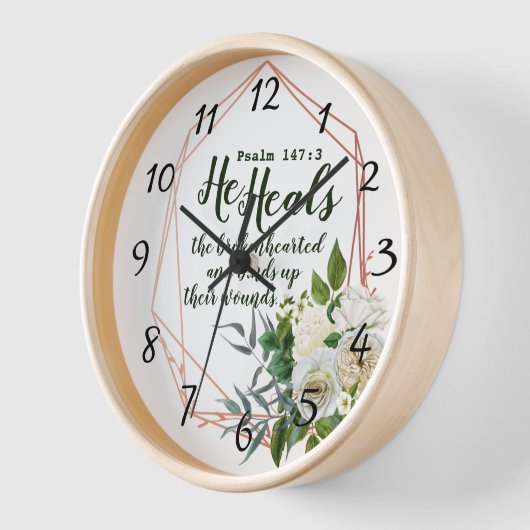 詩篇147:3大時計 壁時計 (傾斜)